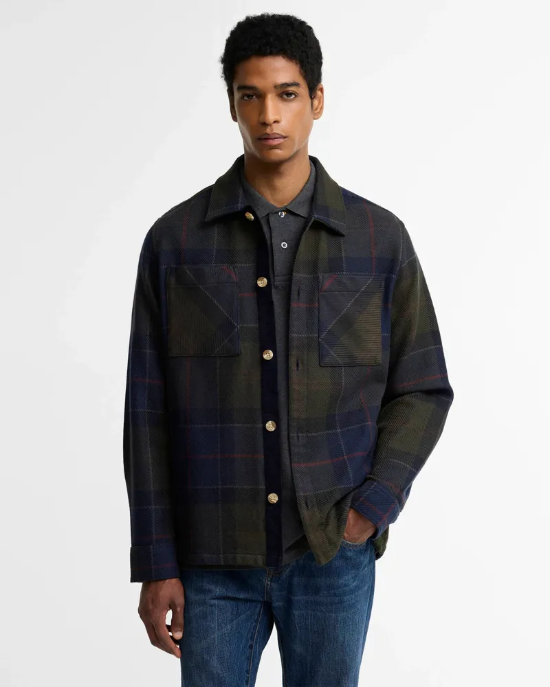 Barbour Men's Oversized Tartan Overshirt - Shadow Classic Tartan-1