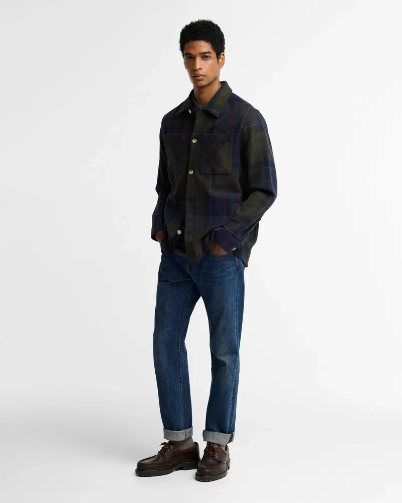 Barbour Men's Oversized Tartan Overshirt - Shadow Classic Tartan-2