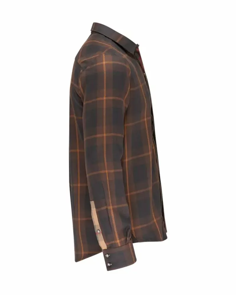 Amundsen Men's Skauen Field Shirt Hunter Brown Checks-2