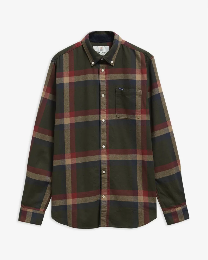Barbour Men's Folley Tailored Checked Shirt - Mid Olive