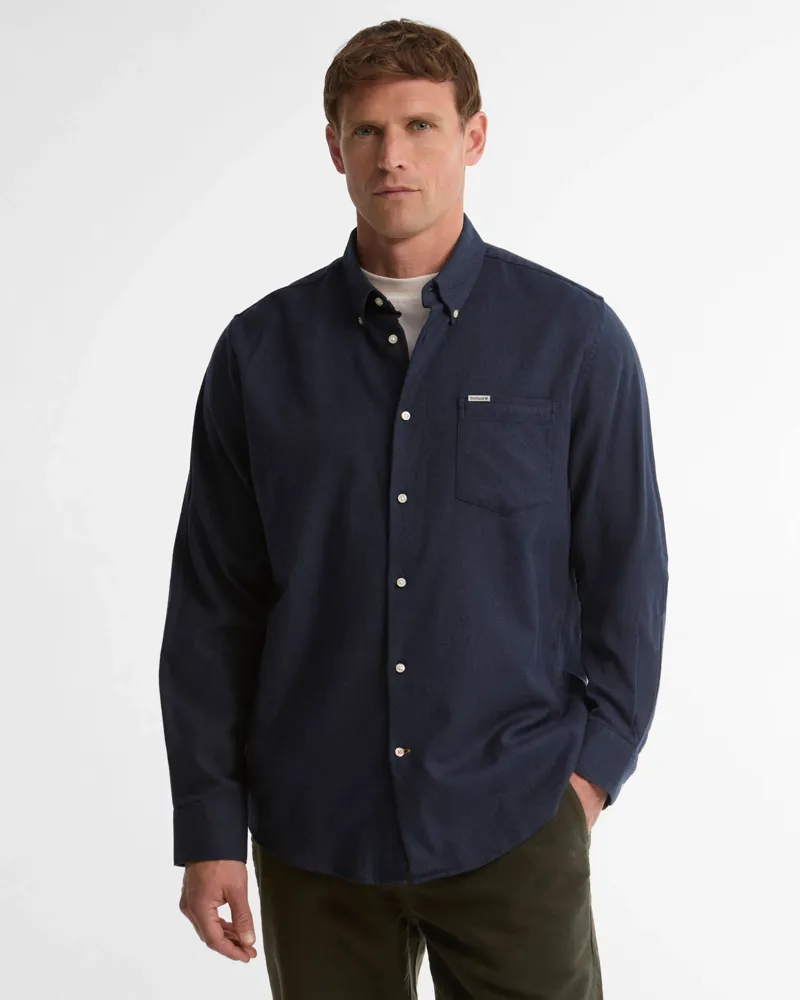 Barbour Mens Sparrowhill Regular Fit Shirt - Navy-1