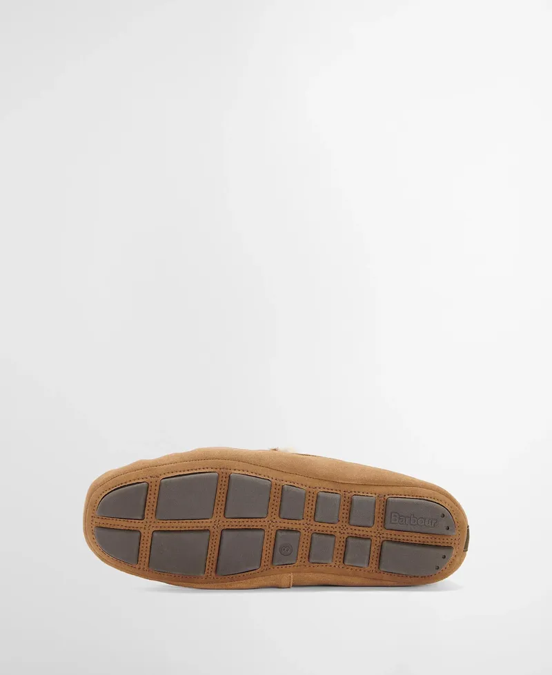 Barbour Monty Moccasin Slipper - Camel Suede-4