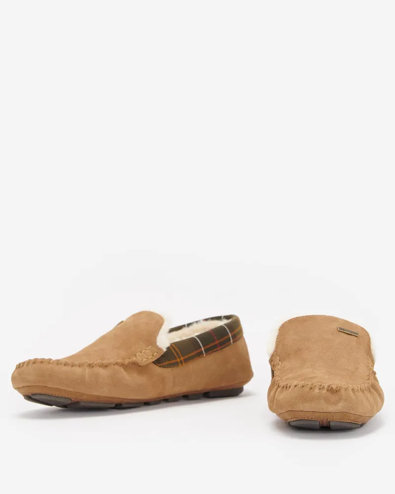 Barbour Monty Moccasin Slipper - Camel Suede-1