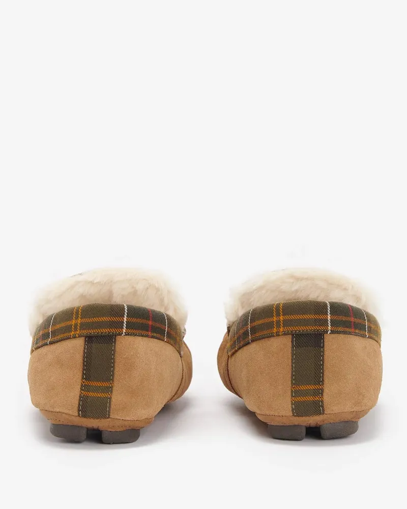 Barbour Monty Moccasin Slipper - Camel Suede-2