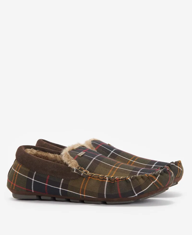Barbour Monty Moccasin Slipper - Recycled Classic Tartan-4
