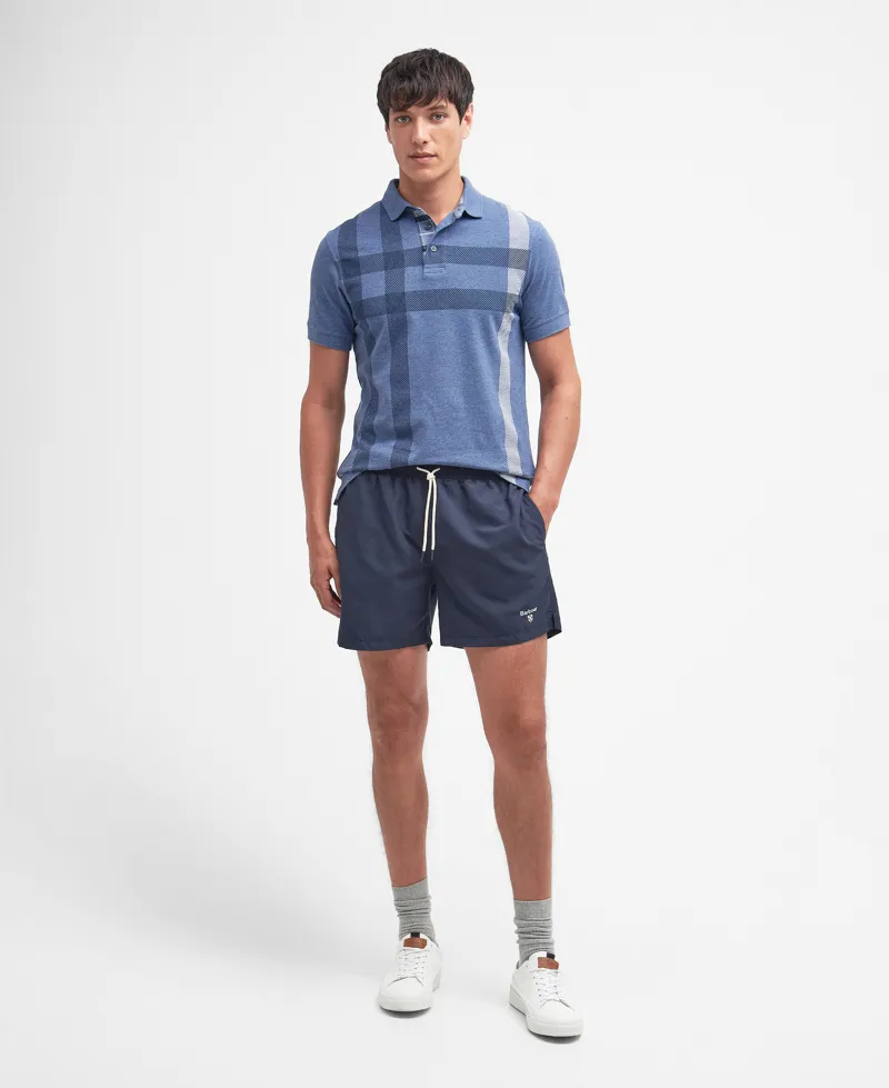 BARBOUR STAPLE LOGO 5in SWIM SHORT - Navy-1
