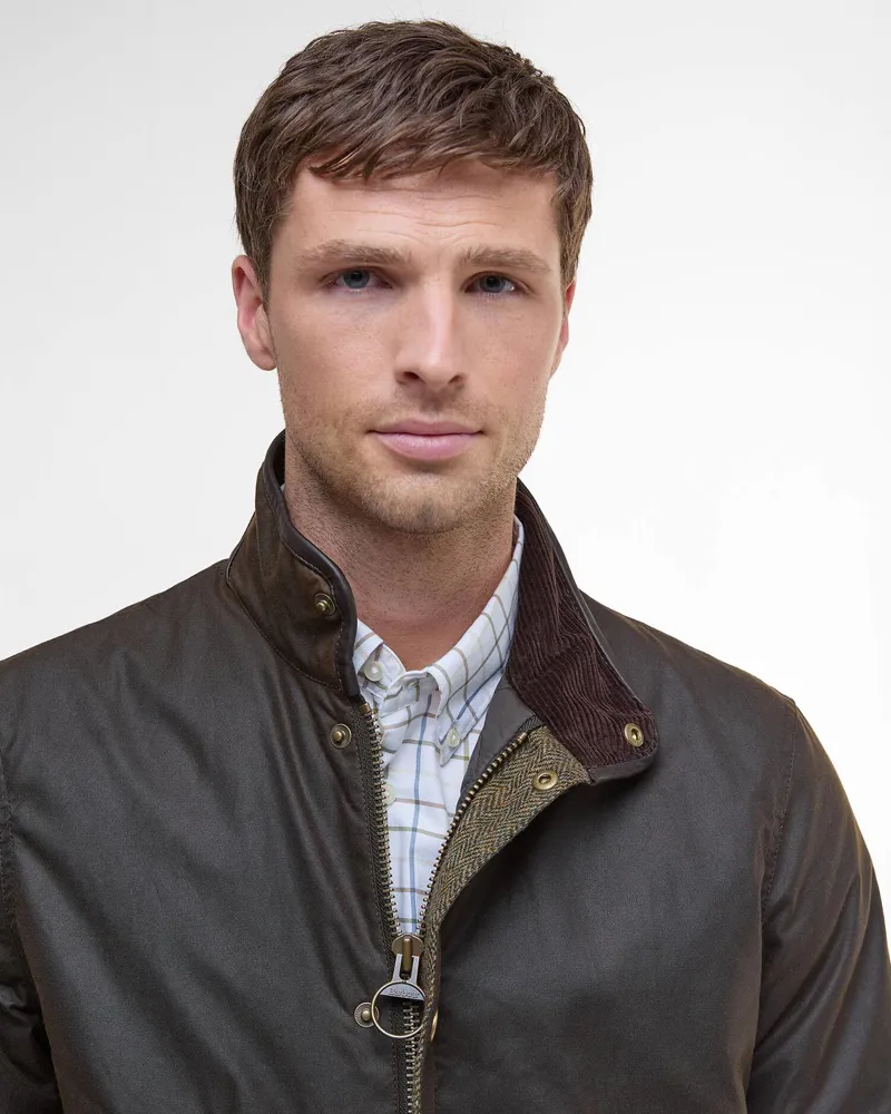 Barbour Men's Hereford Wax Jacket - Olive-4