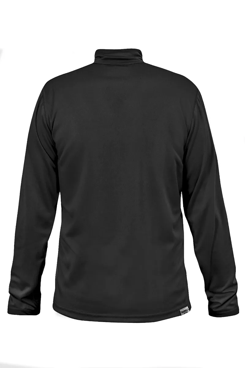 Paramo Men's Cambia Zip Neck Top Black-1