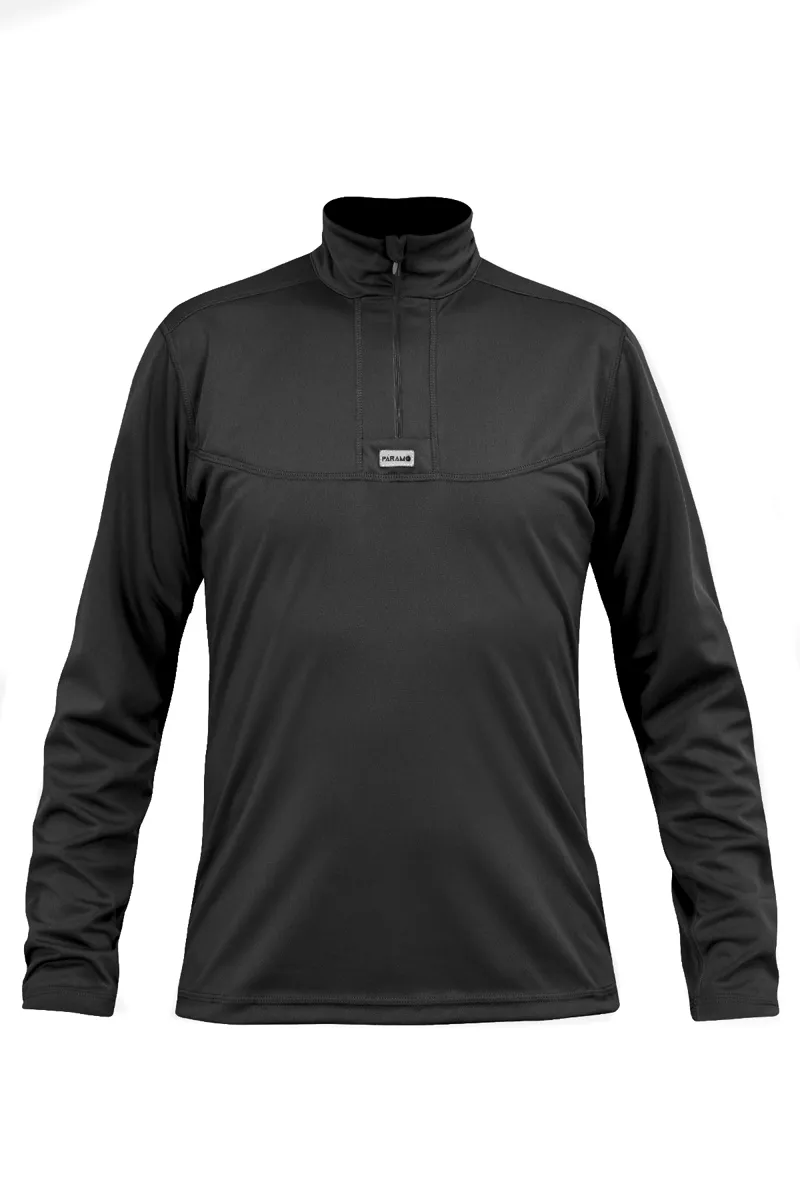 Paramo Men's Cambia Zip Neck Top Black-2