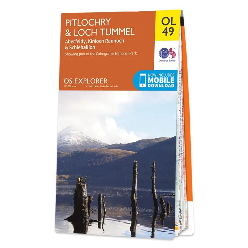 Ordnance Survey Explorer OL49 Pitlochry and Loch Tummel