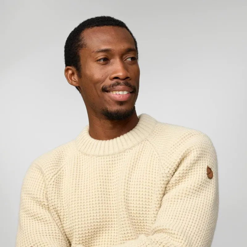 Fjallraven M's Ovik Waffle Knit Light Beige-2