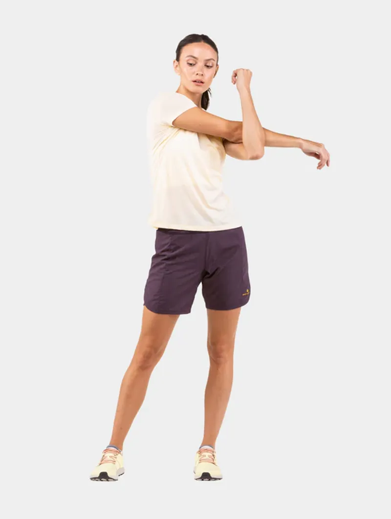 Ronhill Women's Life 7 Unlined Short Nightshade/Solar-3