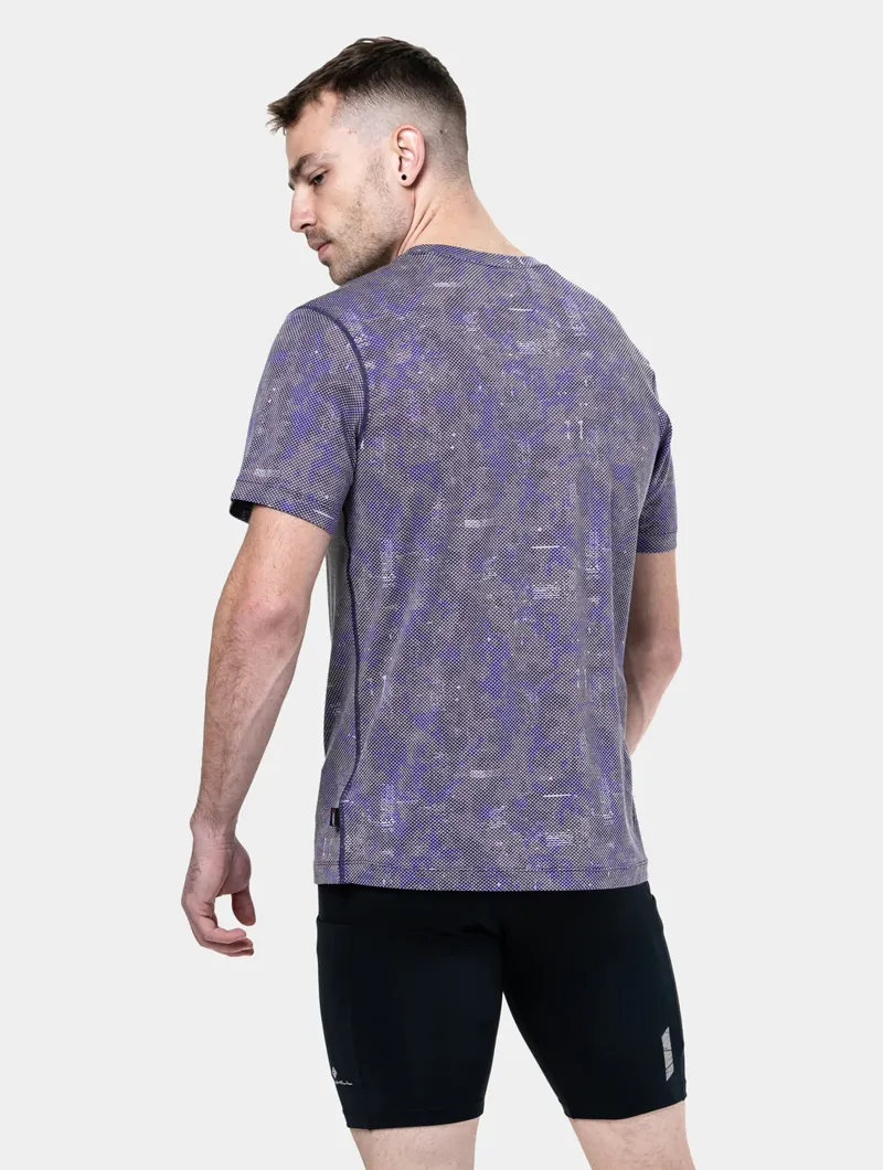 Ronhill M's Tech Golden Hour Tee Ocean Pixel-1