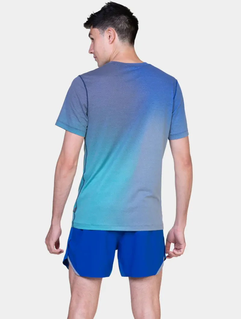 Ronhill M's Tech Golden Hour Tee DarkNavy/Laguna Merge-3