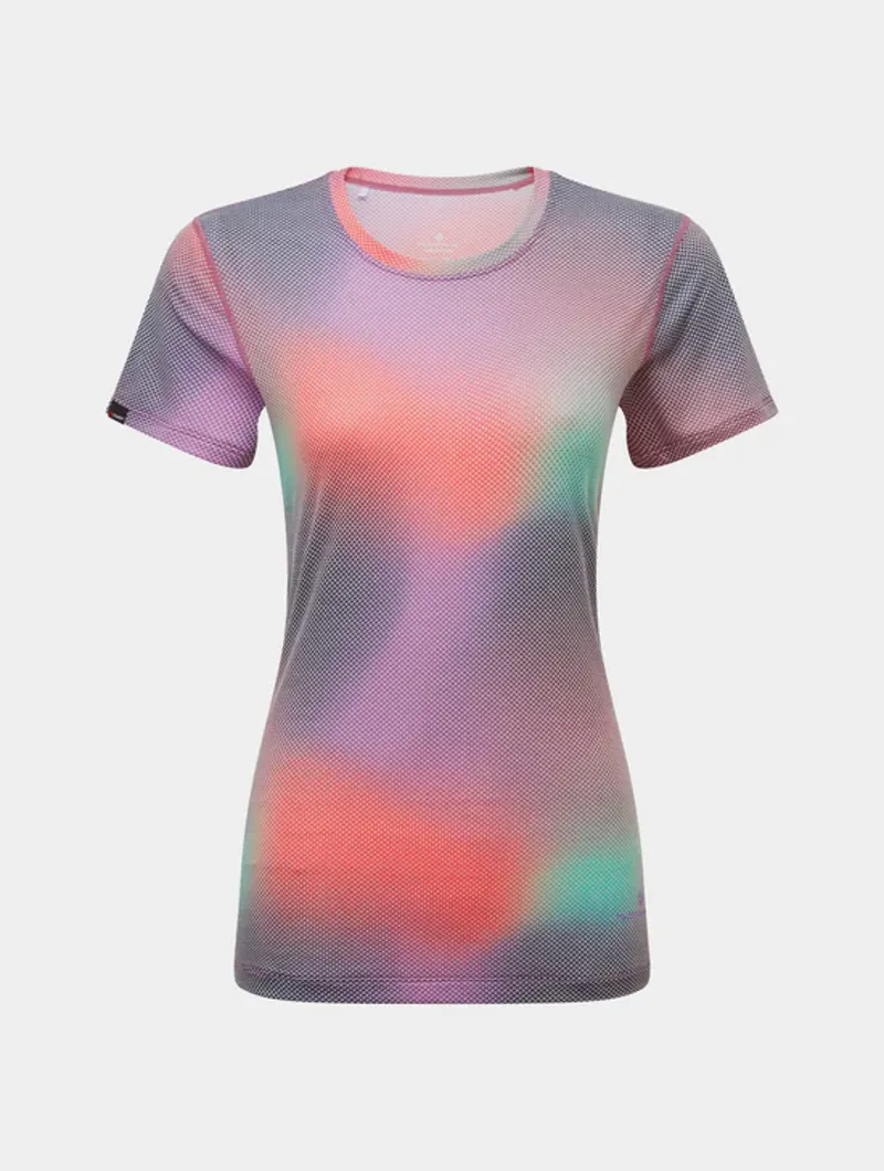 Ronhill W's Tech Golden Hour S/S Tee Multi Glow-1