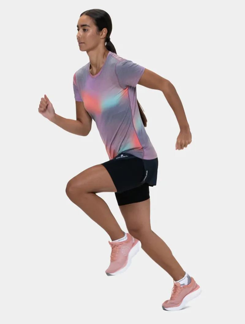 Ronhill W's Tech Golden Hour S/S Tee Multi Glow