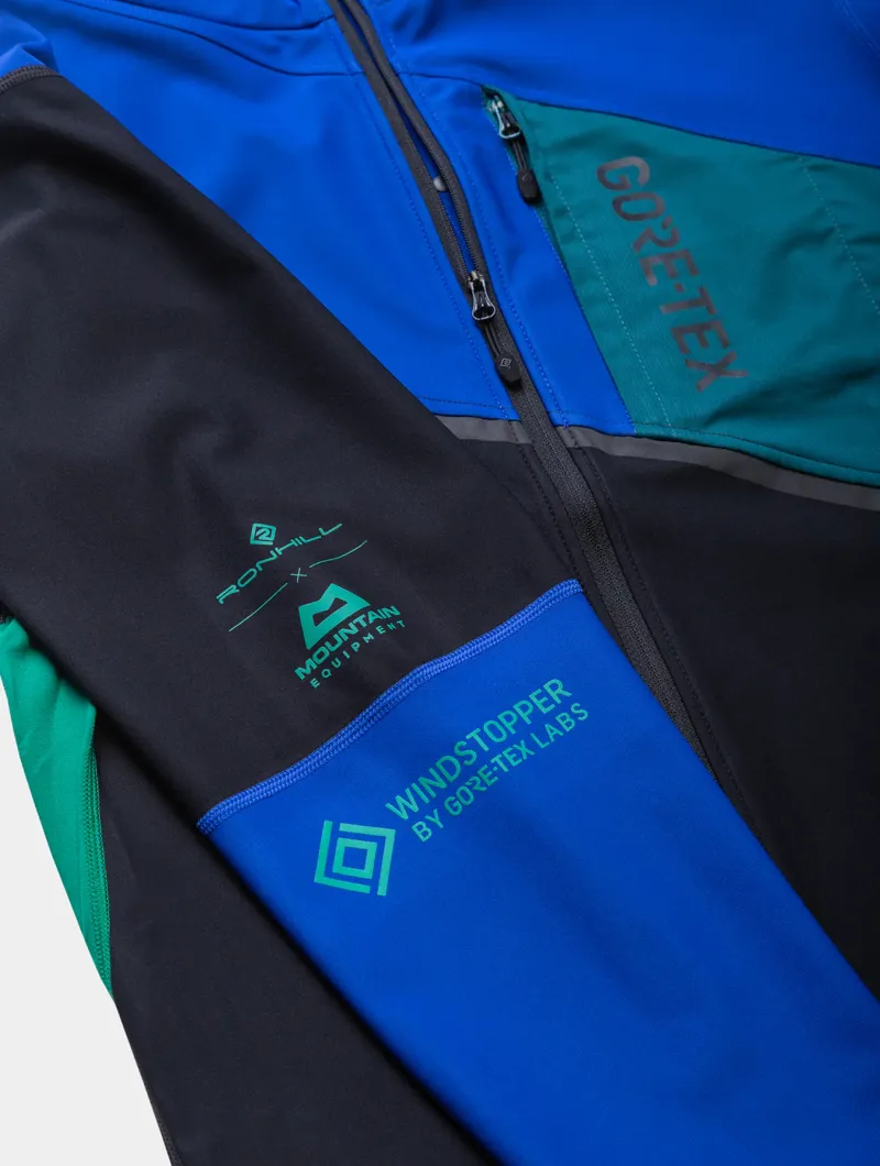 Ronhill Men's Tech Gore-Tex Windstopper Jacket Black/Cobalt-10