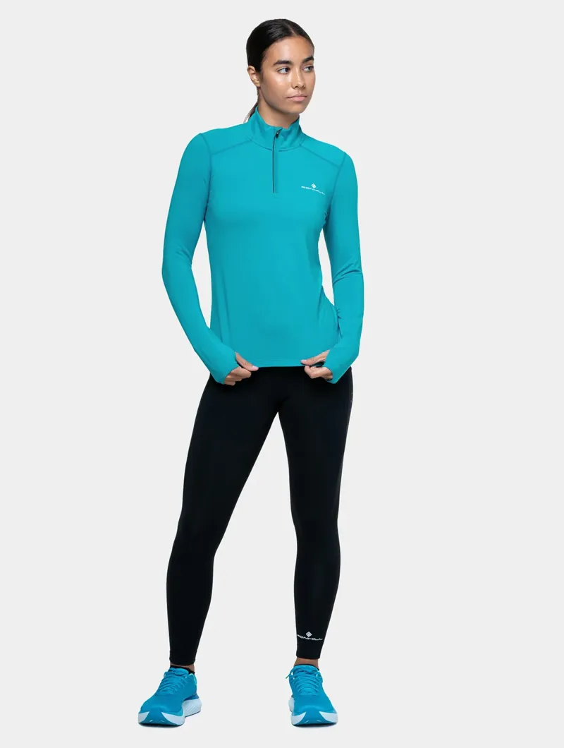 Ronhill Women's Core Thermal 1/2 Zip Azure/Bright White-1