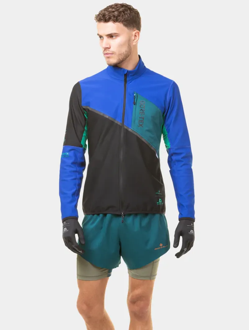 Ronhill Men's Tech Gore-Tex Windstopper Jacket Black/Cobalt-2