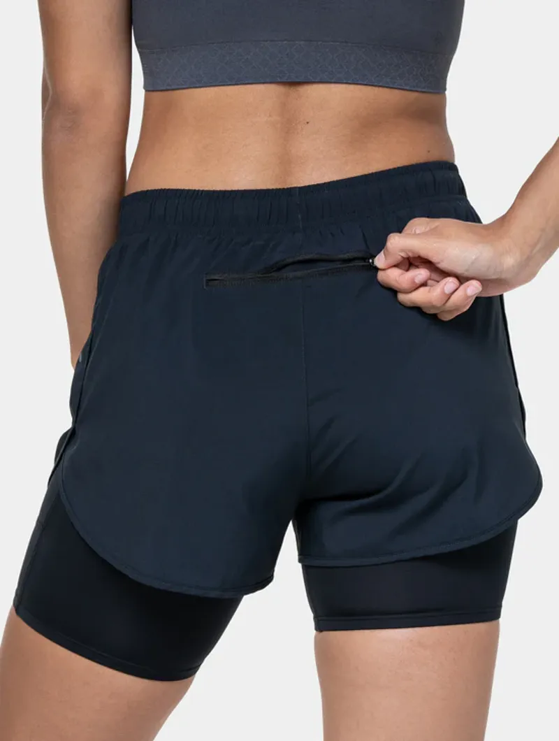 Ronhill Women's Core Twin Short - All Black-3