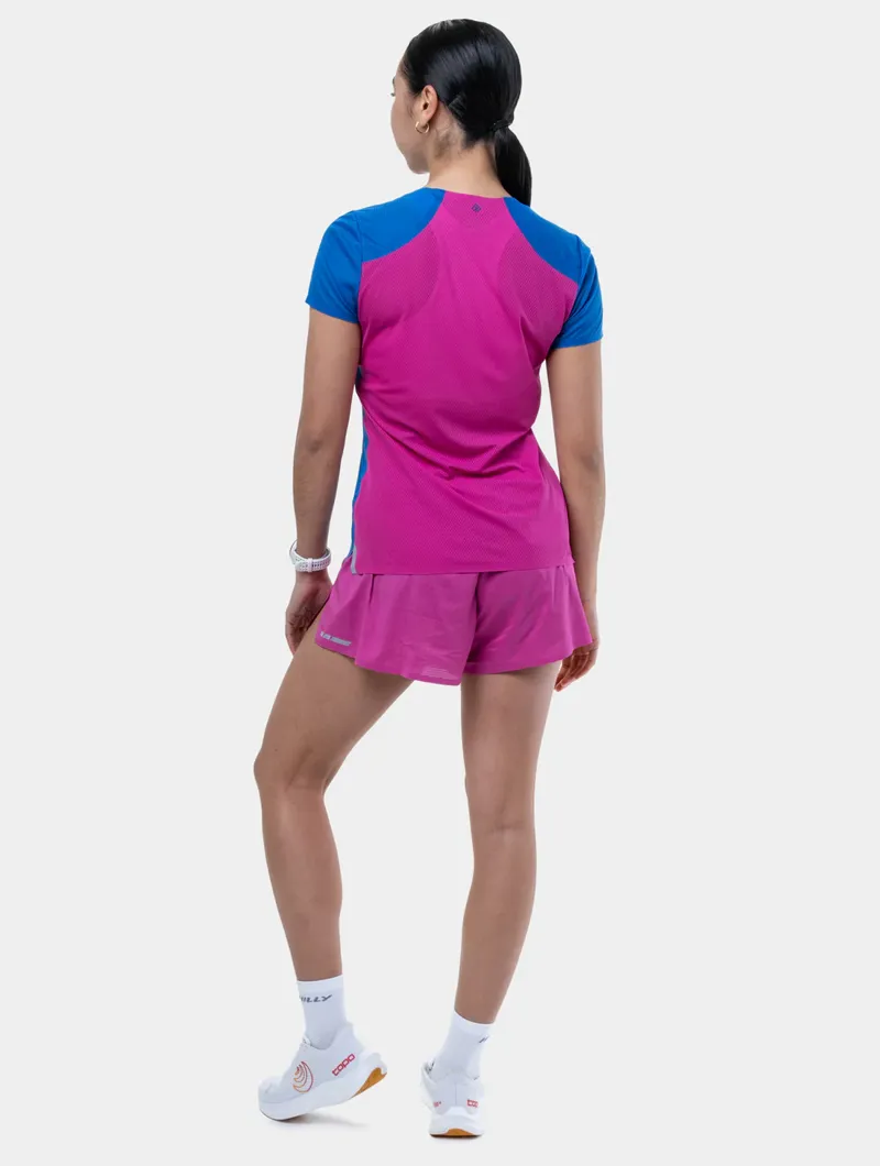 Ronhill Women's Tech Race S/S Tee ClassicBlue/Exuberance-1
