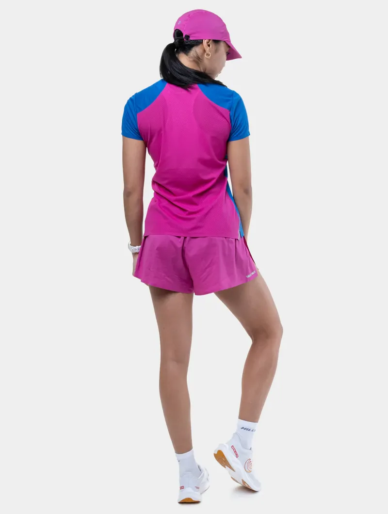 Ronhill Women's Tech Race S/S Tee ClassicBlue/Exuberance-4