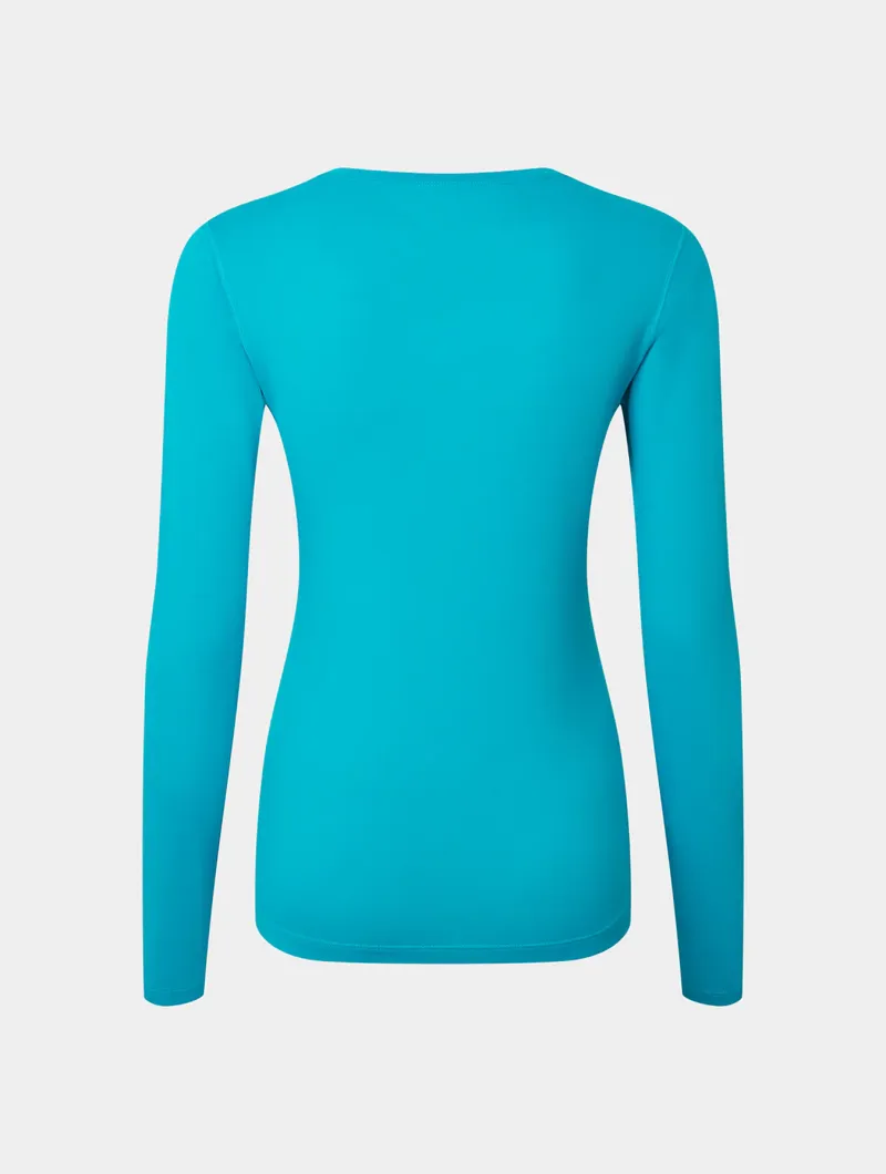 Ronhill Women's Core L/S Tshirt - Azure/Bright White-1