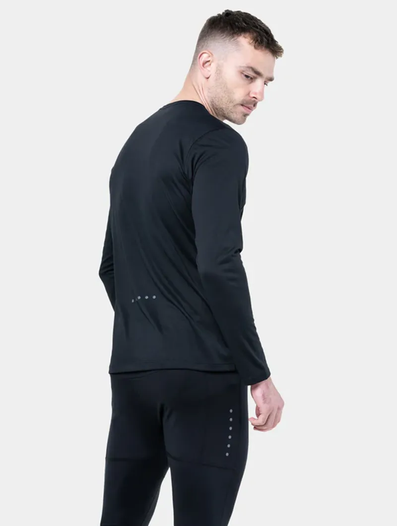 Ronhill Men's Core L/S Tshirt - Black/Bright White-3