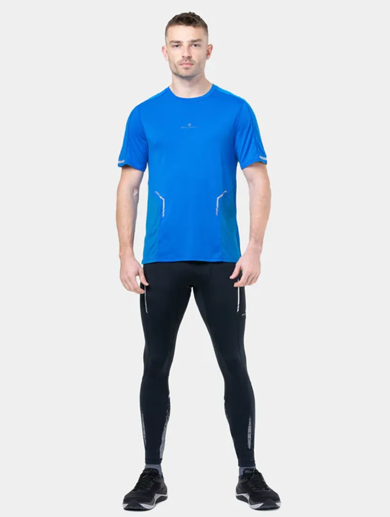 Ronhill Men's Tech Reflect S/S Tee - ElecBlueMarl/Reflect-2