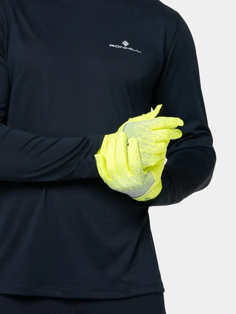 Ronhill Reflect Glove Fluo Yellow/Reflect-1