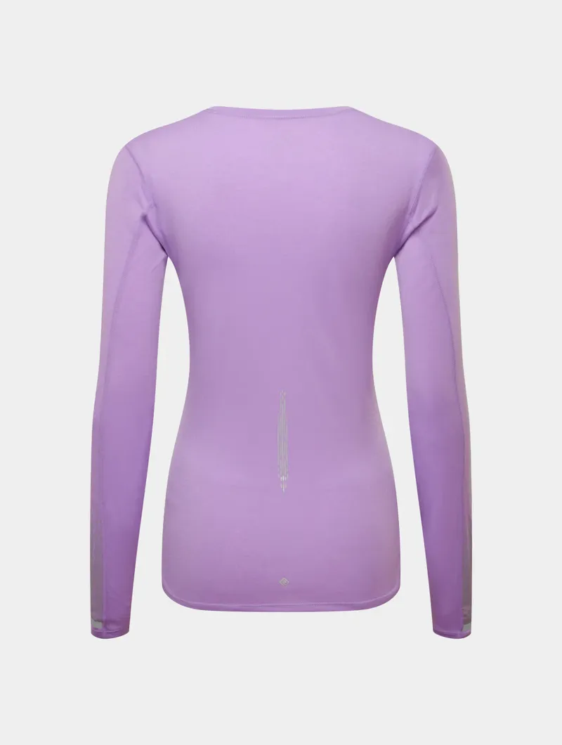 Ronhill Women's Tech Reflect L/S Tee - Iris Marl/Reflect-1