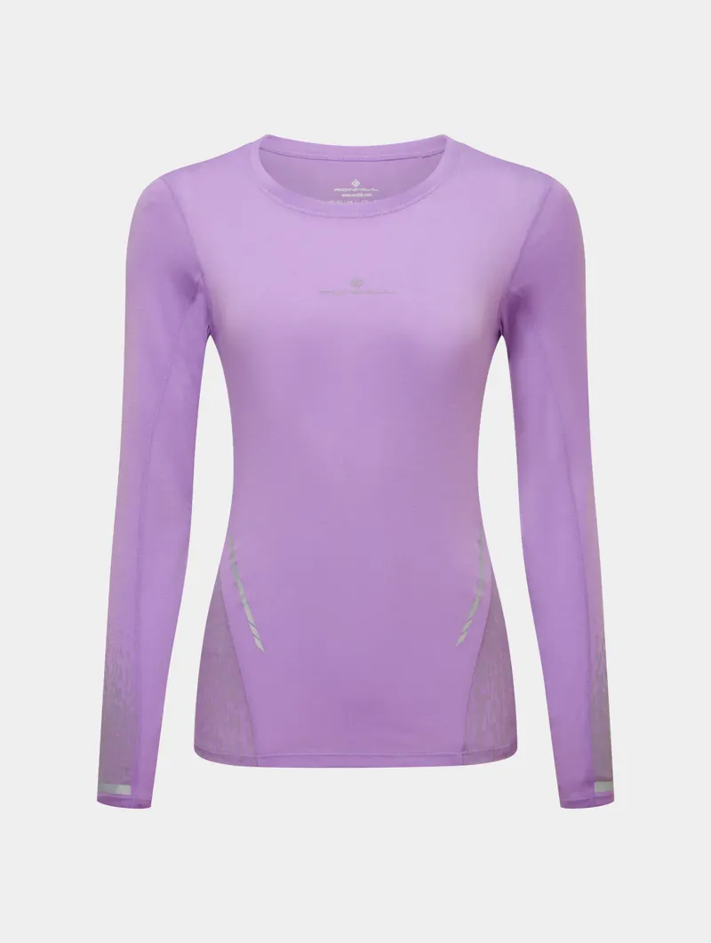 Ronhill Women's Tech Reflect L/S Tee - Iris Marl/Reflect