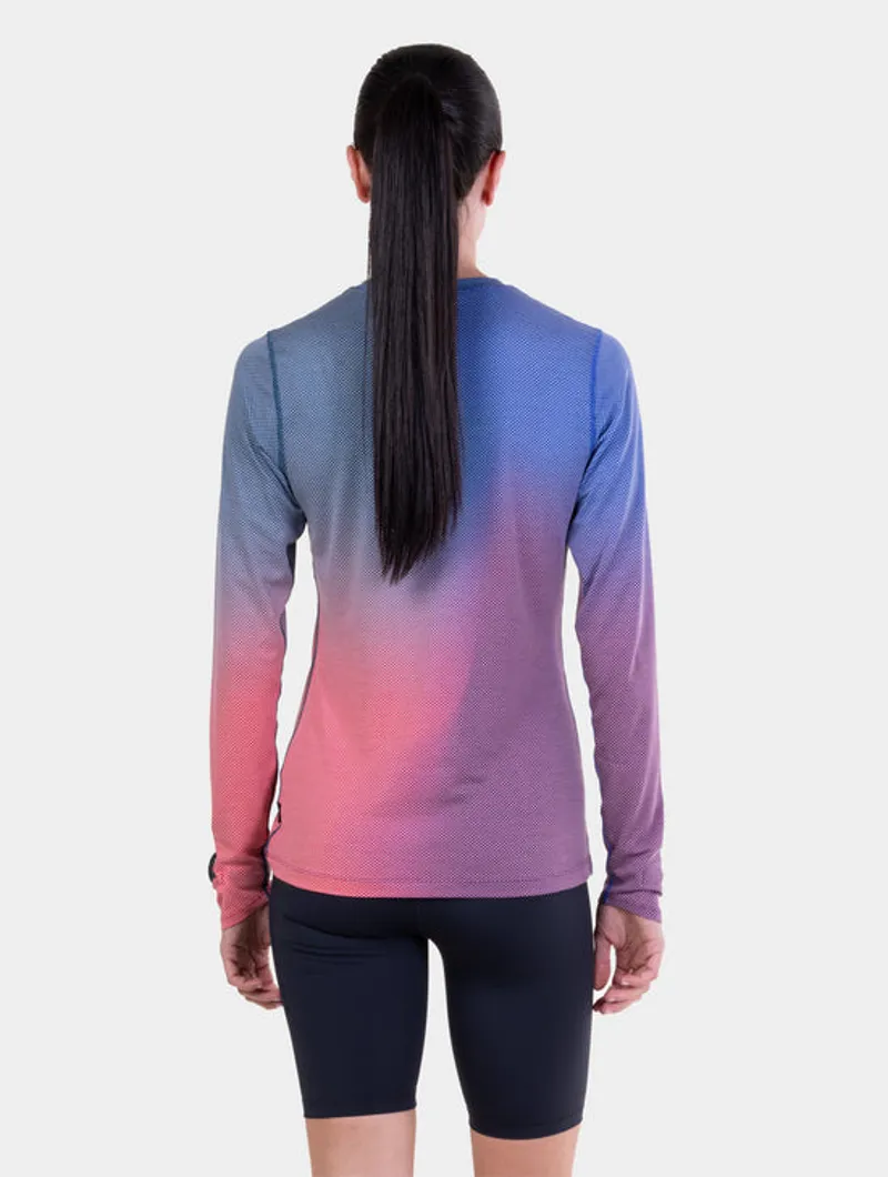 Ronhill Women's Tech Golden Hour L/S Tee Blue Violet Merge-1
