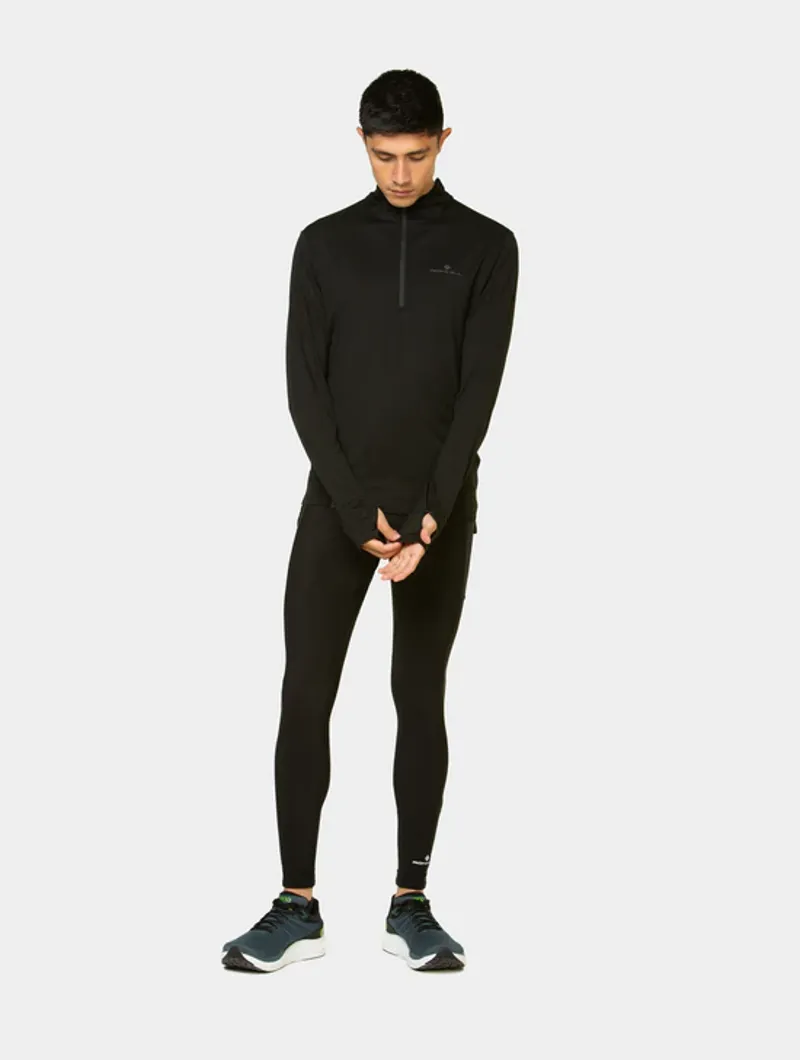 Ronhill M's Tech Merino 1/2 Zip Black/Lake-2
