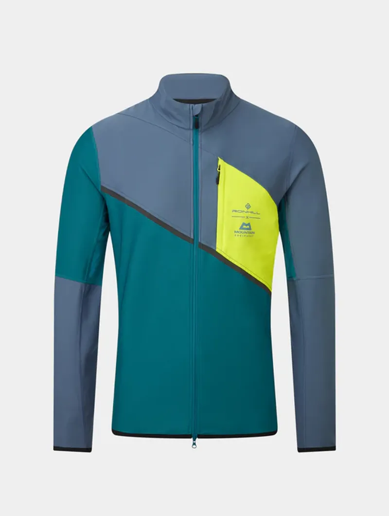 Ronhill Men's Tech Gore-Tex Windstopper Jacket Deep Teal/Lake Acid