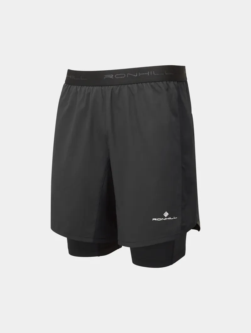 Ronhill M's Tech 7 Twin Short All Black-4