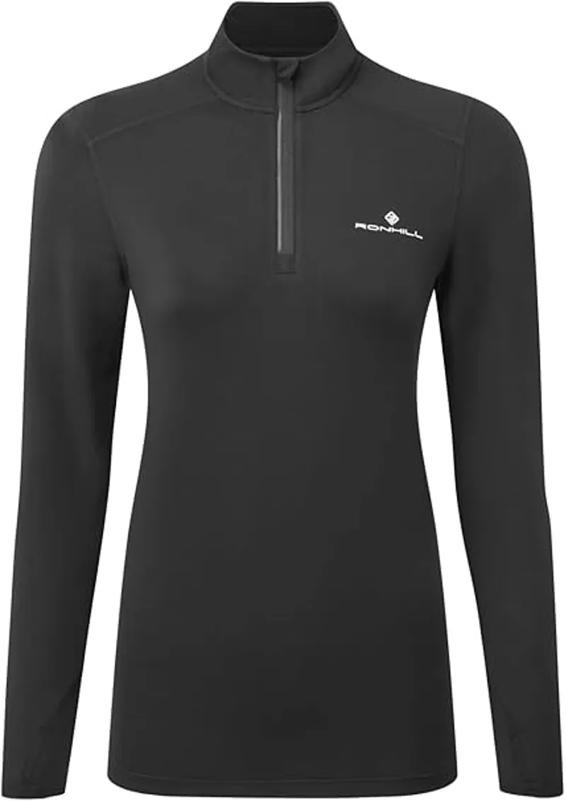 Ronhill W's Tech Prism 1/2 Zip Tee All Black