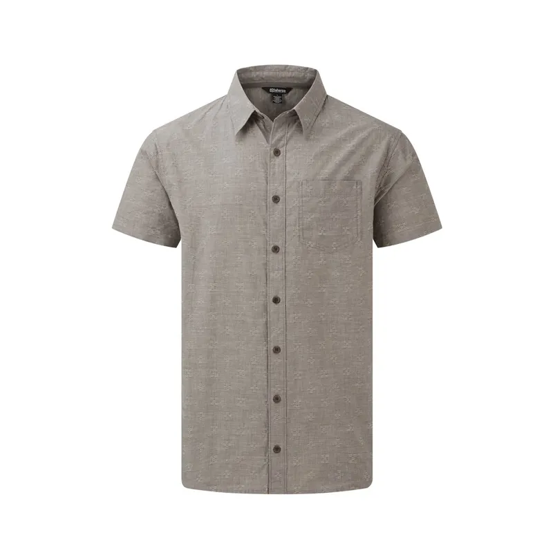 Sherpa Mens Sikeka Short Sleeve Shirt Monsoon Grey-1