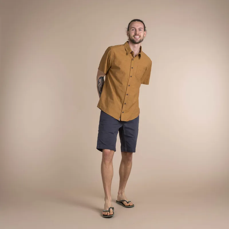 Sherpa Mens Sikeka Short Sleeve Shirt Daal Yellow-2