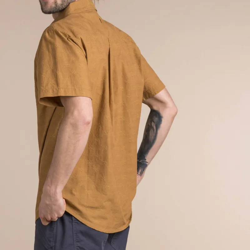 Sherpa Mens Sikeka Short Sleeve Shirt Daal Yellow-3