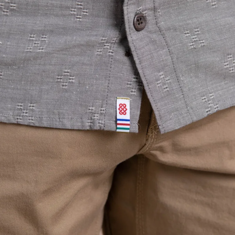 Sherpa Mens Sikeka Short Sleeve Shirt Monsoon Grey-4