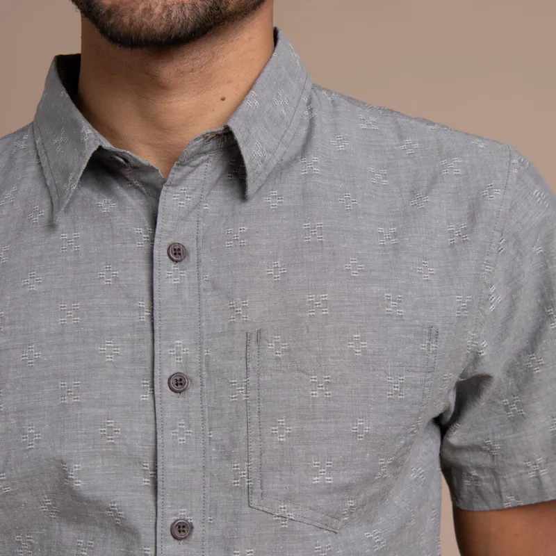 Sherpa Mens Sikeka Short Sleeve Shirt Monsoon Grey-5