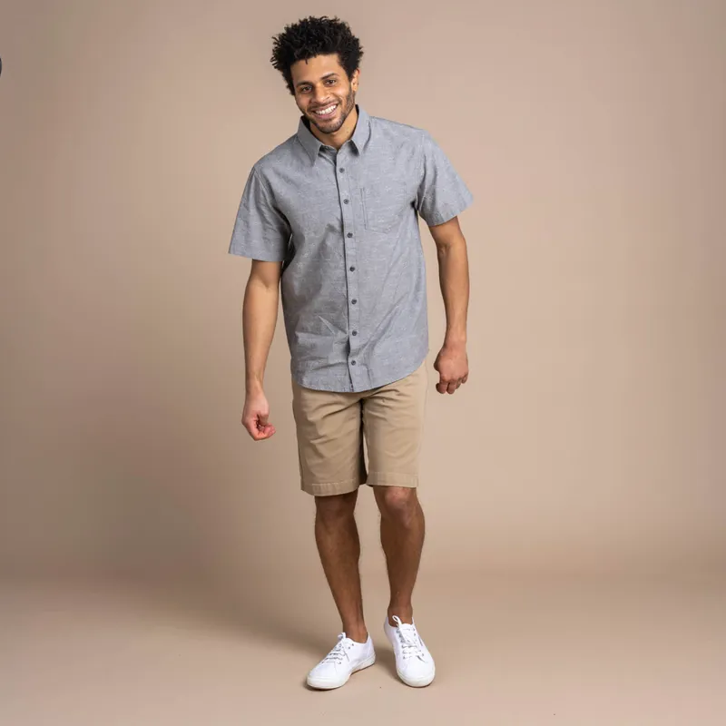 Sherpa Mens Sikeka Short Sleeve Shirt Monsoon Grey-2