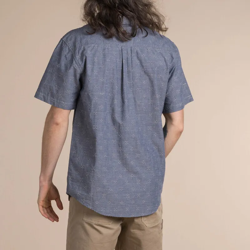 Sherpa Mens Sikeka Short Sleeve Shirt Neelo Blue-3