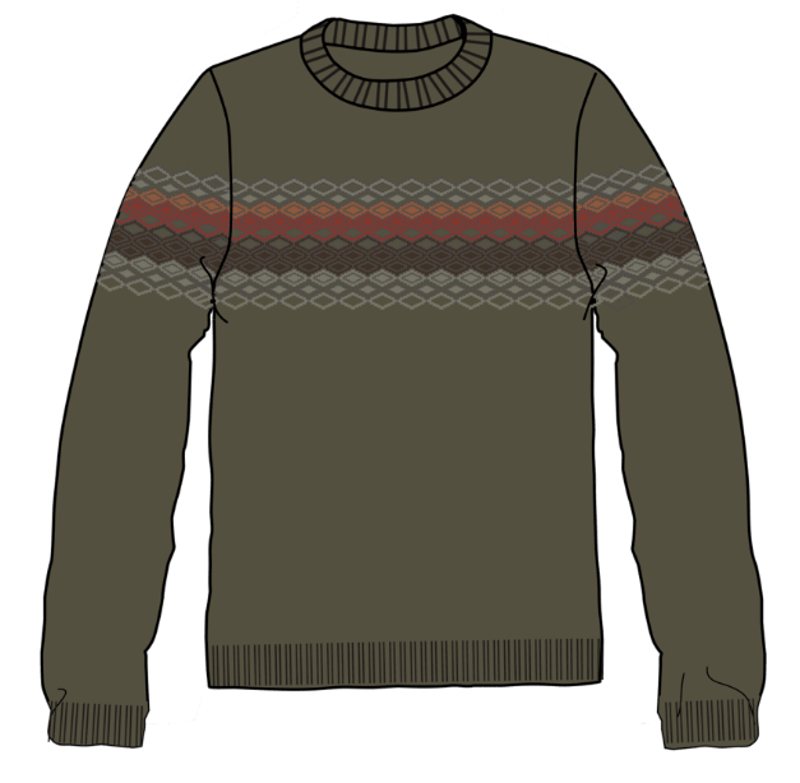 Sherpa Men's Daya Eco Crew Neck Jumper Evergreen-1