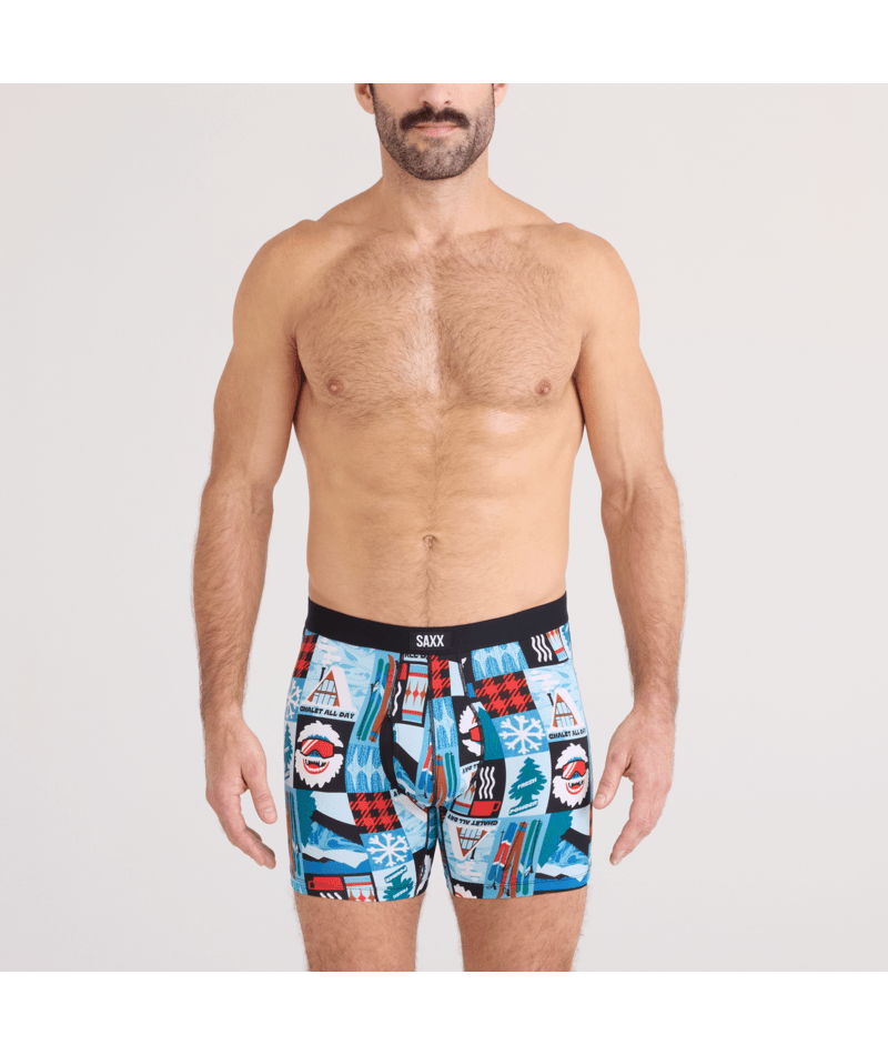 Saxx Daytripper Comfort Stretch Boxer Brief Fly Chalet All Day-Blue-1
