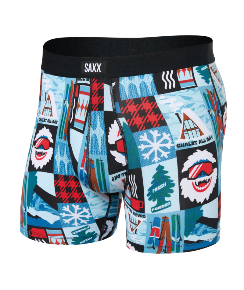 Saxx Daytripper Comfort Stretch Boxer Brief Fly Chalet All Day-Blue-3