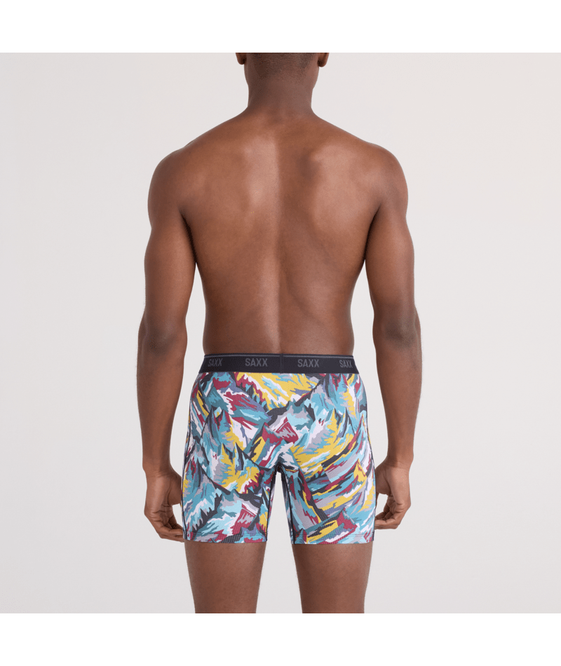 Saxx Quest Quick-Dry Mesh Boxer Brief Fly Prism Peaks-Multi-2