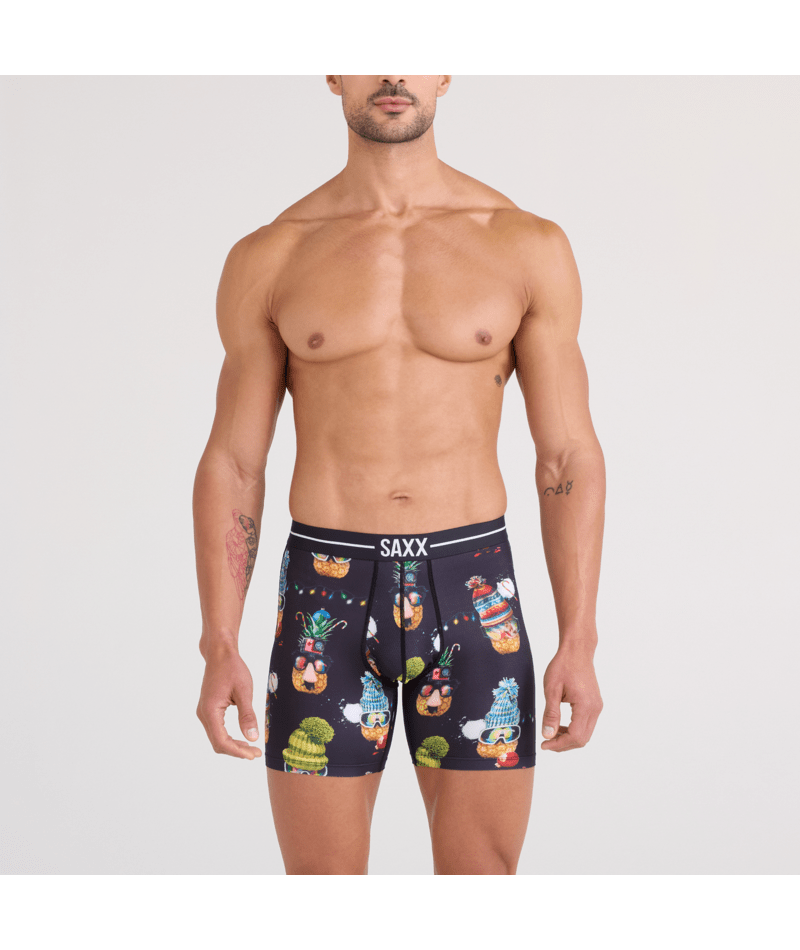 Saxx Volt Breathable Mesh Boxer Brief Deck The Pineapples-Black-2