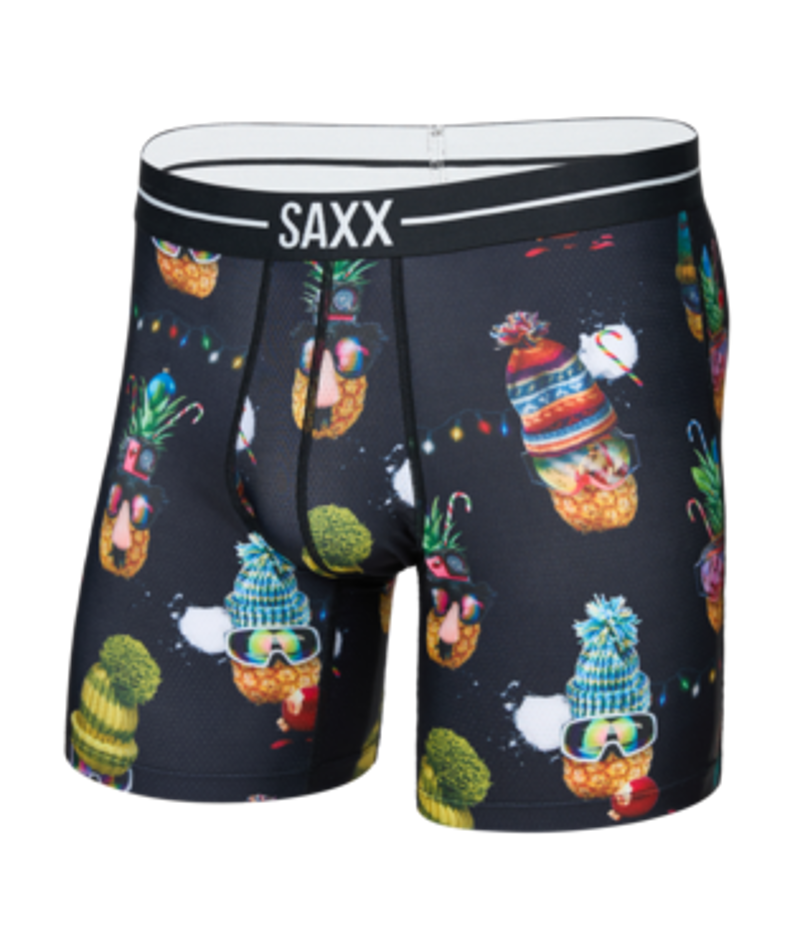 Saxx Volt Breathable Mesh Boxer Brief Deck The Pineapples-Black
